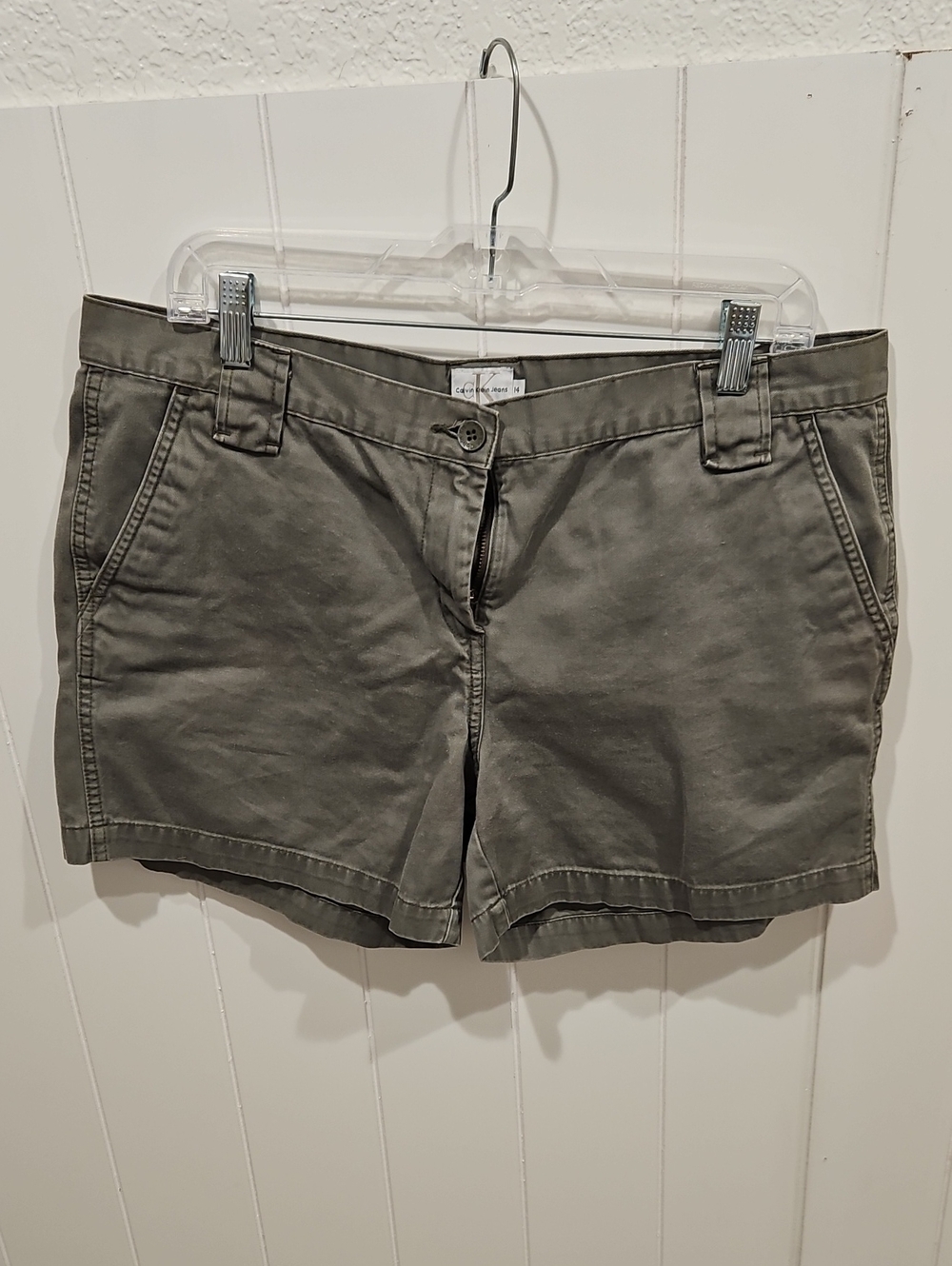 Calvin Klein Olive Green Women's Chino Shorts